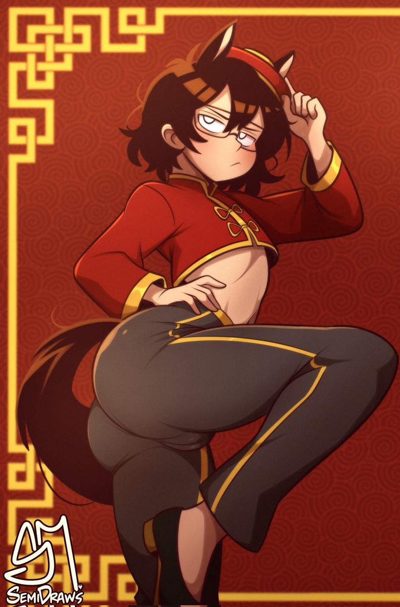 This is a pixiv picture whose title is Semi Horse 🐴.