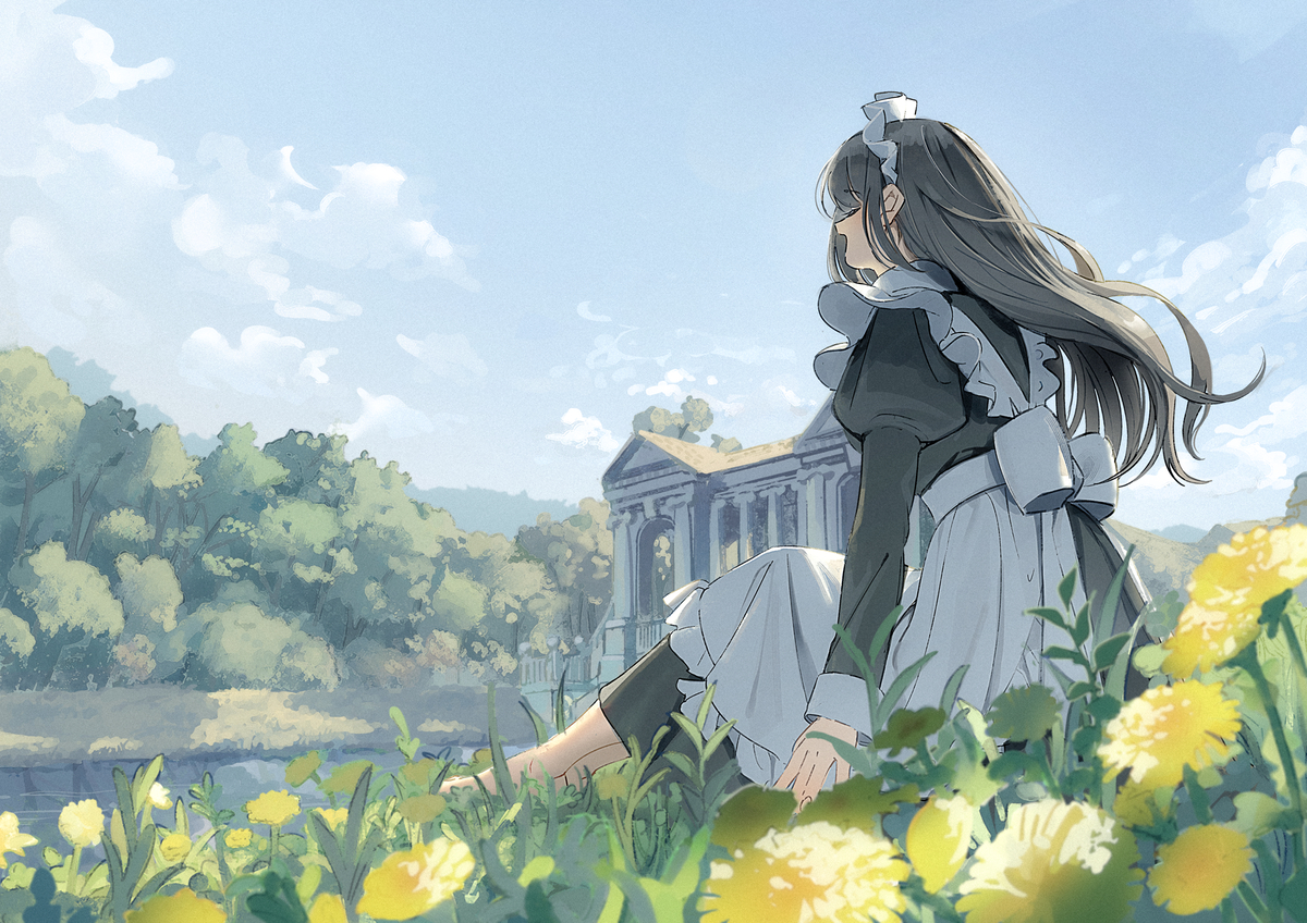 This is a pixiv picture whose title is 🍃.