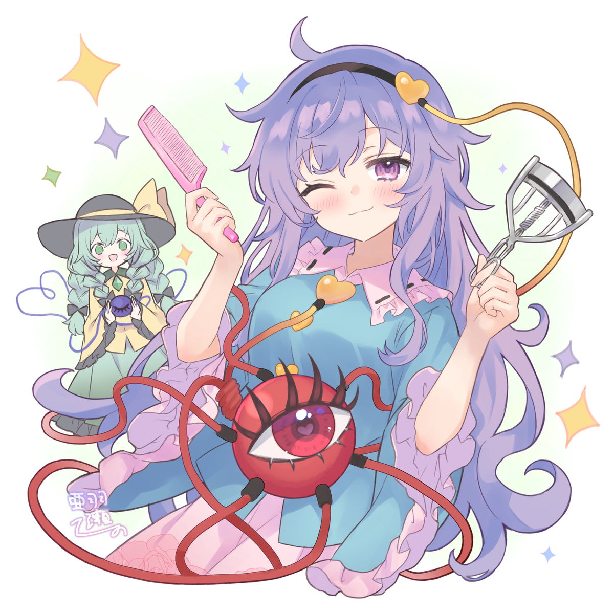 This is a pixiv picture whose title is ロングヘアーさとりん.
