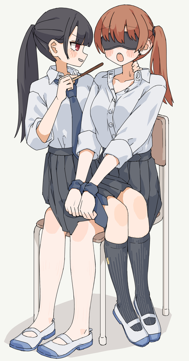 This is a pixiv picture whose title is ポッキーゲーム（？）.