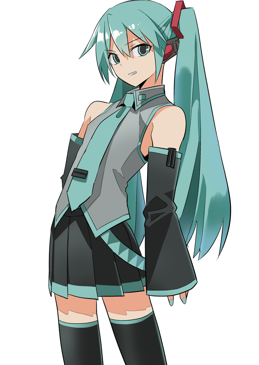 This is a pixiv picture whose title is 少年系ミク.