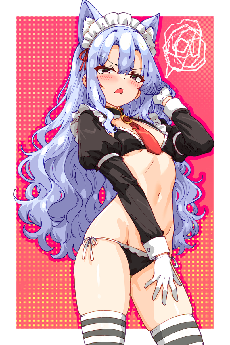 This is a pixiv picture whose title is Maid Bikini Ivis.