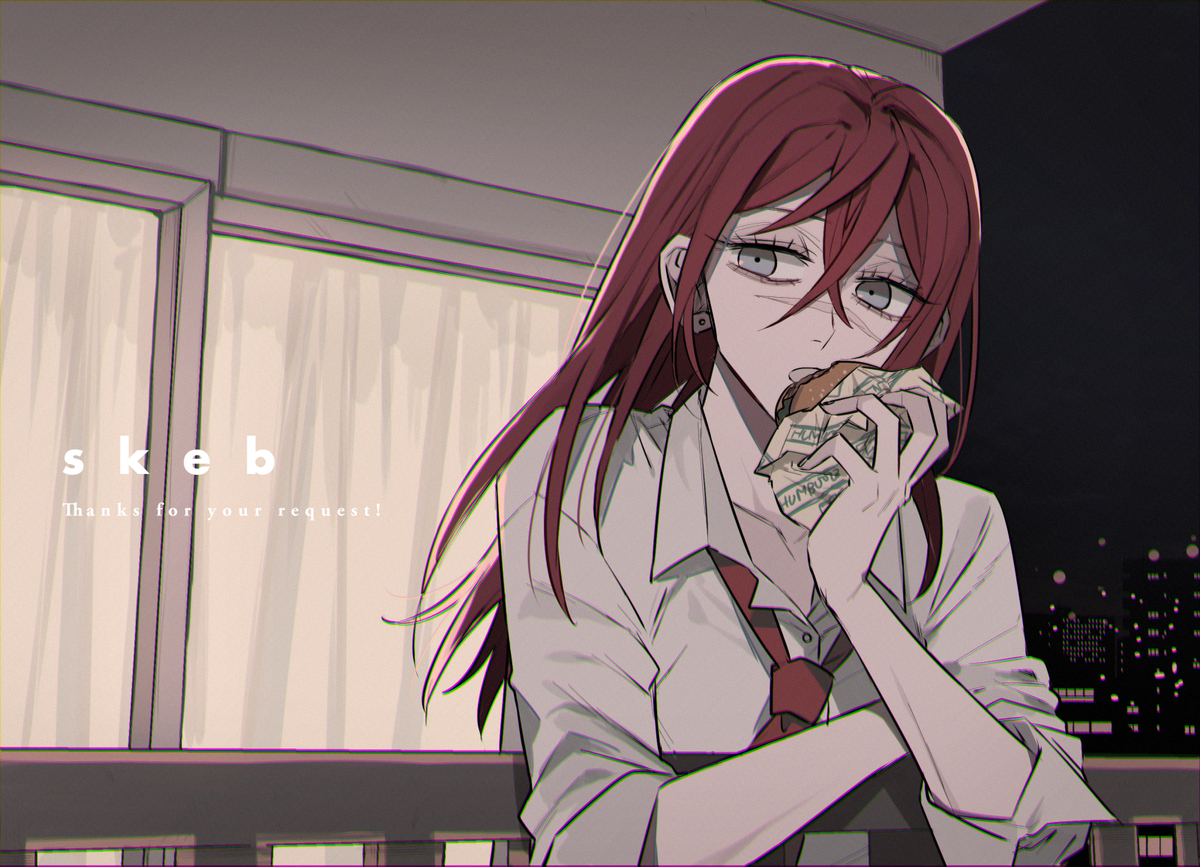 This is a pixiv picture whose title is Skebです！！.