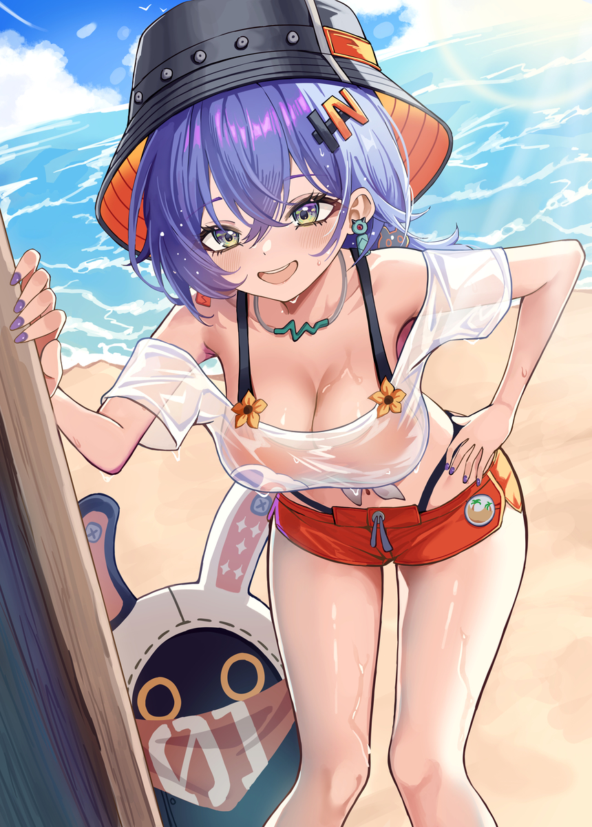 This is a pixiv picture whose title is リン(水着).
