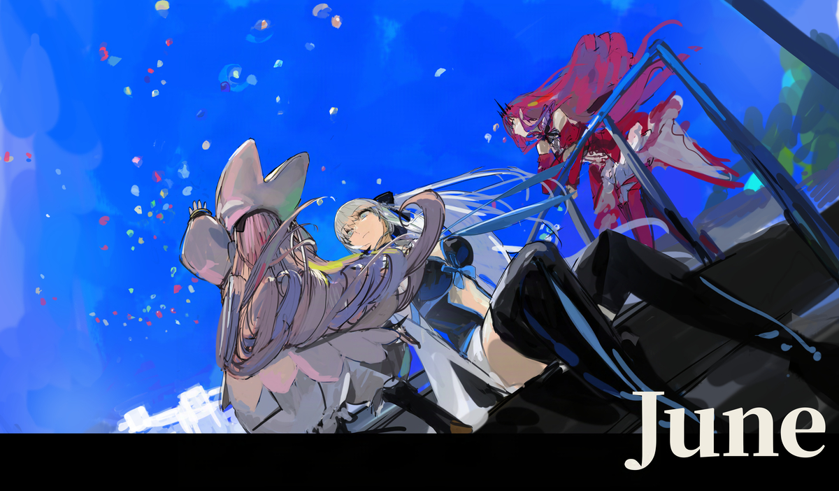 This is a pixiv picture whose title is June.