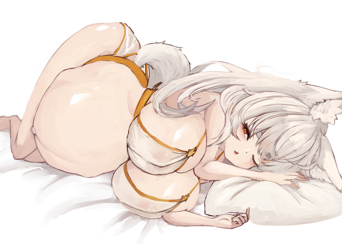 This is a pixiv picture whose title is 横きつ寝.