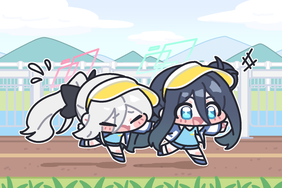 This is a pixiv picture whose title is 🏃‍♀️🏃‍♀️💨💨.