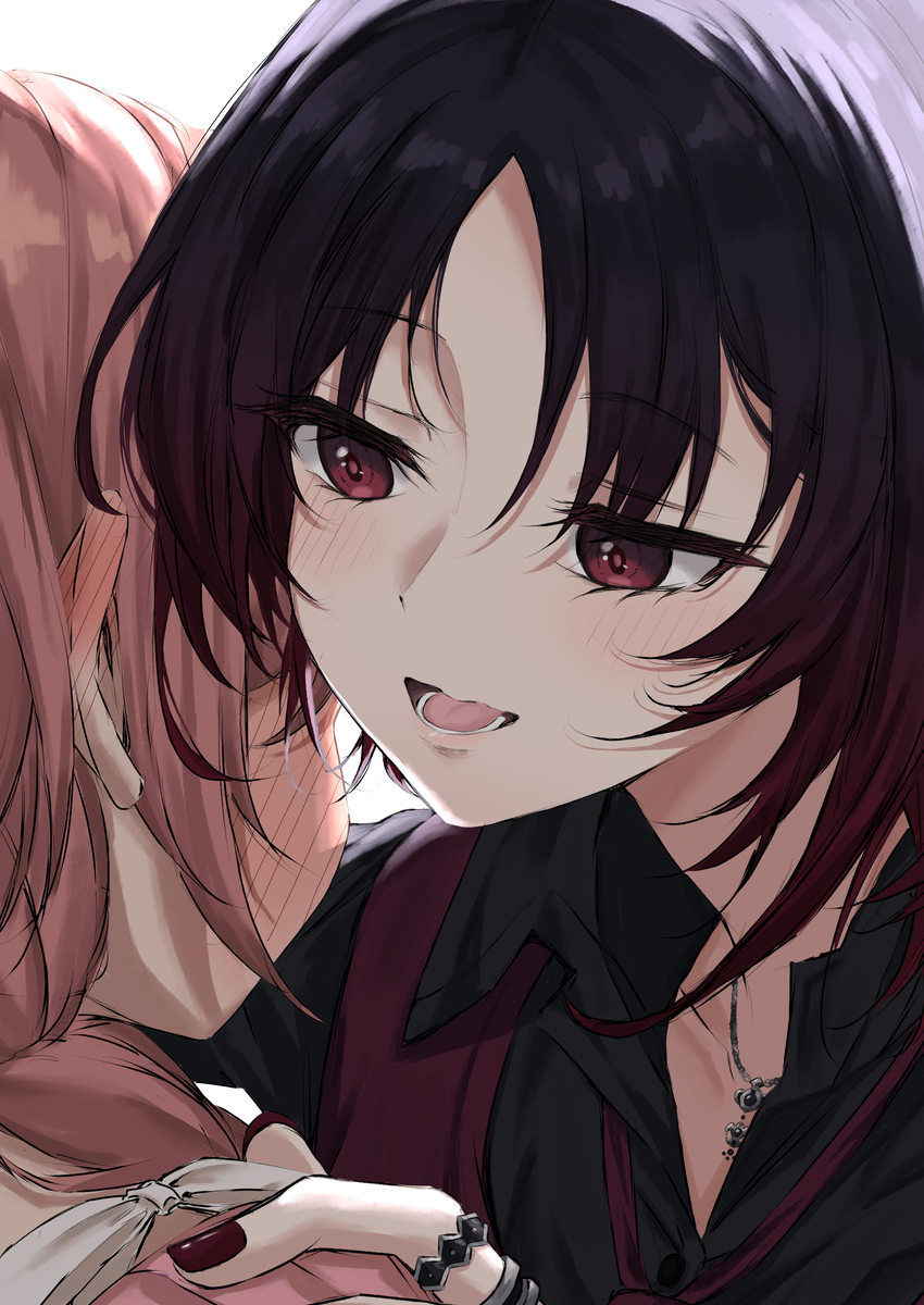 This is a pixiv picture whose title is 「もか、私の家来て緊張しちゃった？」.