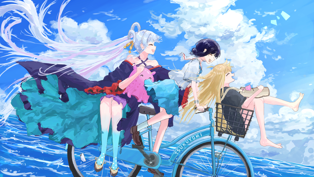 This is a pixiv picture whose title is 「走り出せば止まれぬさ、今空が歌うなら」.