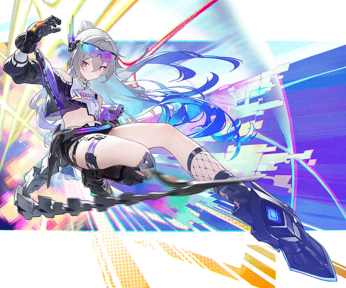 This is a pixiv picture whose title is 銀狼LV.999.