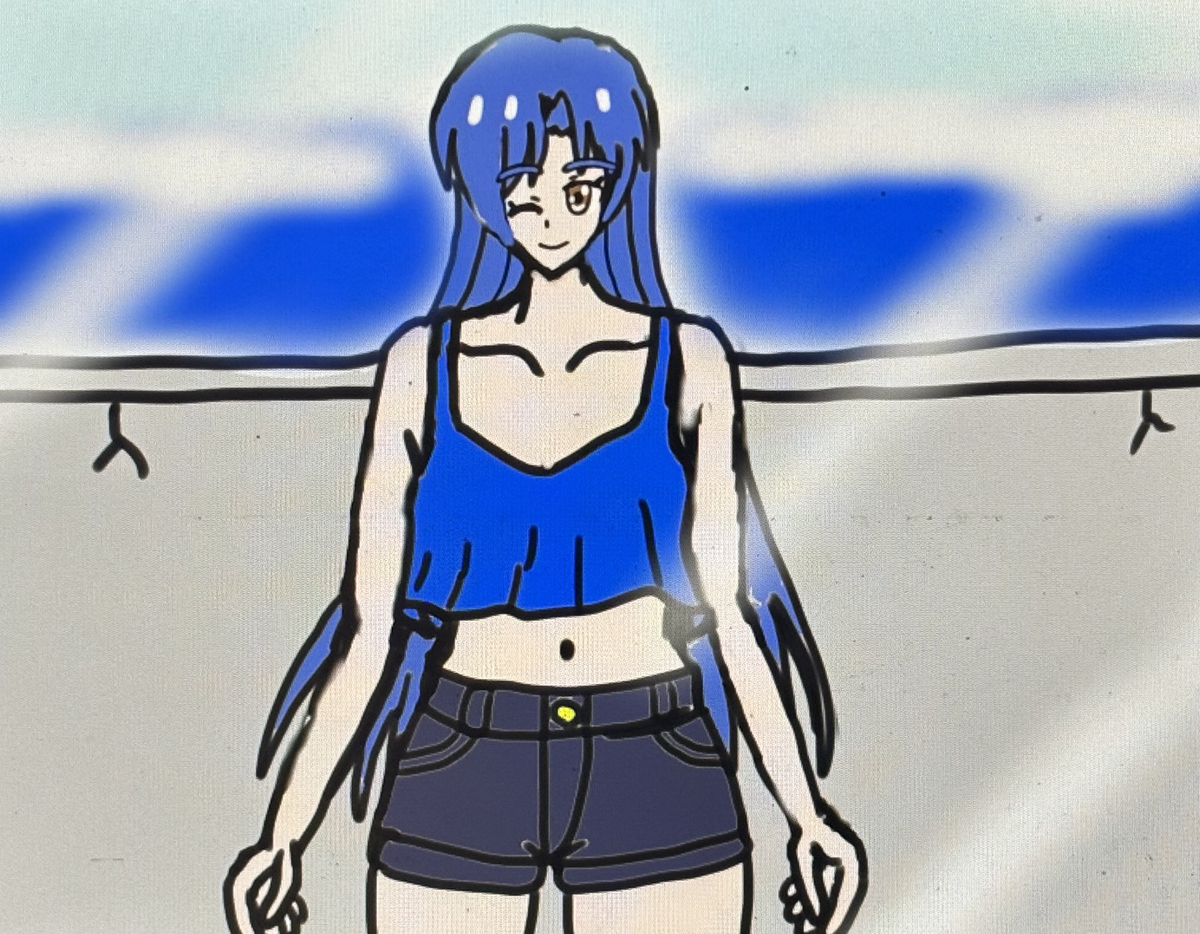 This is a pixiv picture whose title is クールな夏の乙女・如月千早✨💙✨.