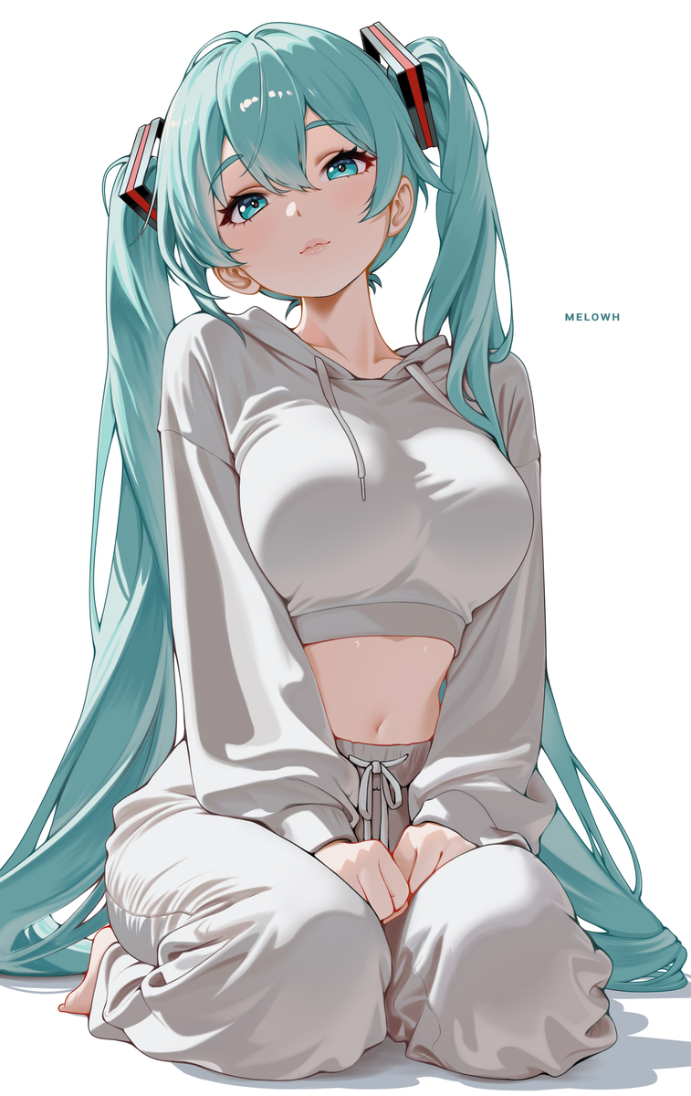 This is a pixiv picture whose title is Miku.