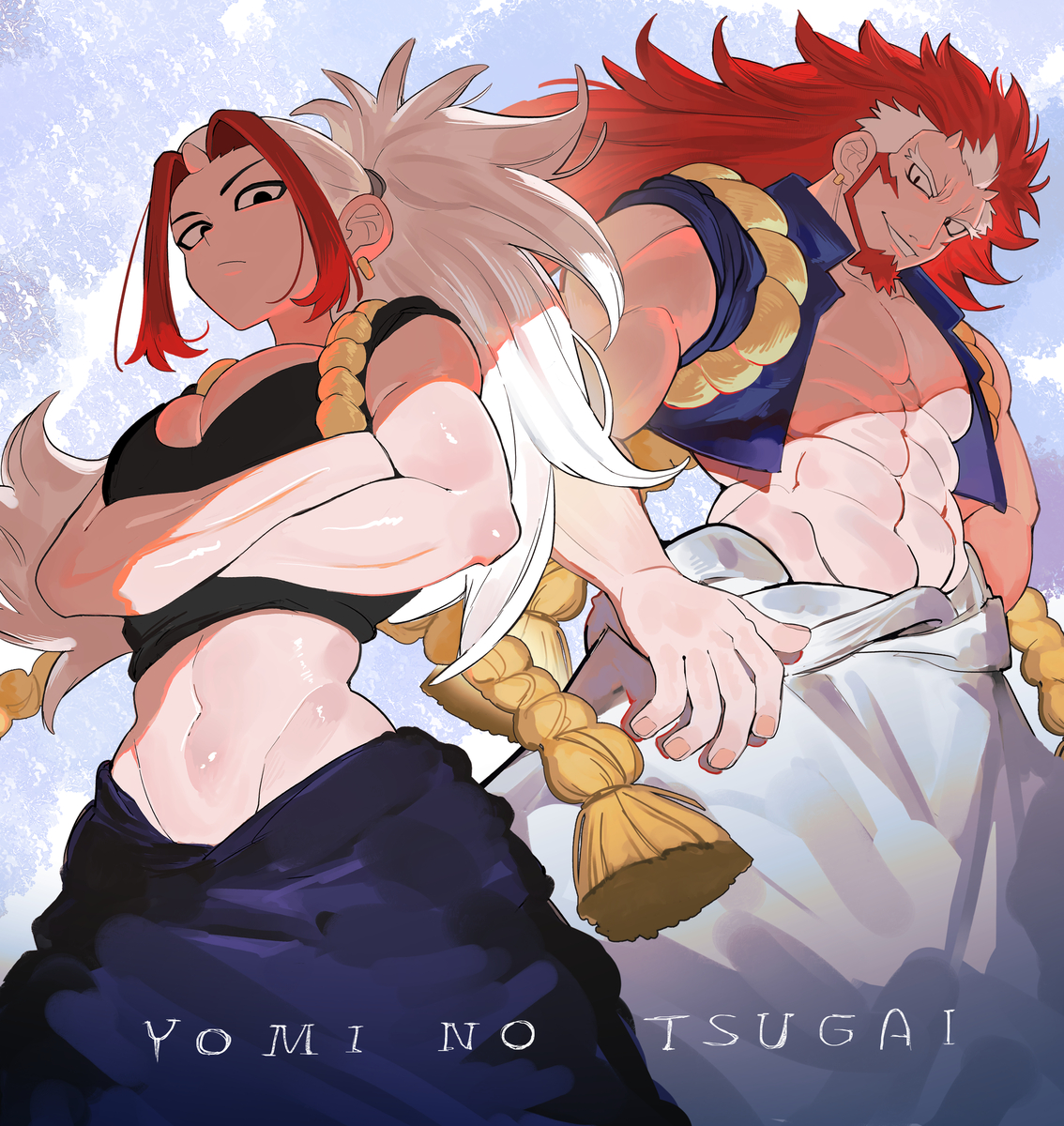 This is a pixiv picture whose title is 左右様.