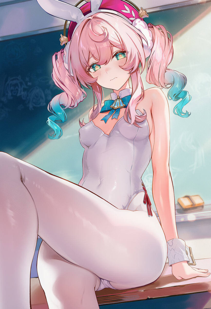 This is a pixiv picture whose title is 校園裡的風菫小姐.