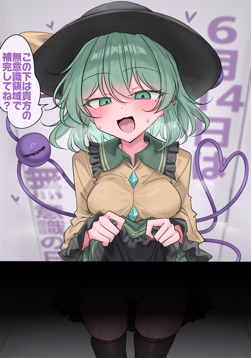 This is a pixiv picture whose title is 6/14は無意識の日！(こいしの日).