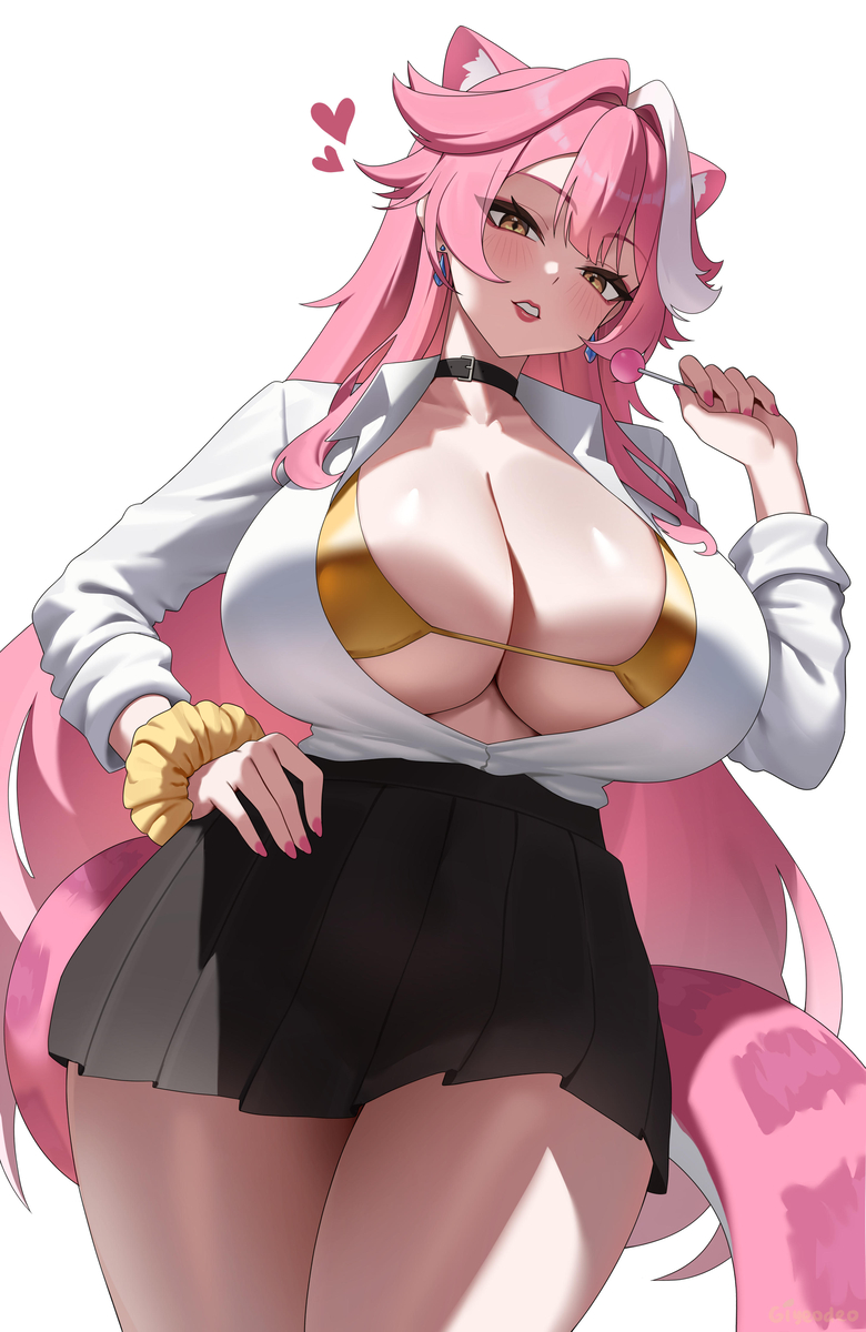 This is a pixiv picture whose title is Raora JK 🐱.