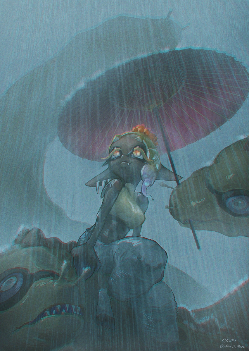 This is a pixiv picture whose title is 梅雨になってきたね.