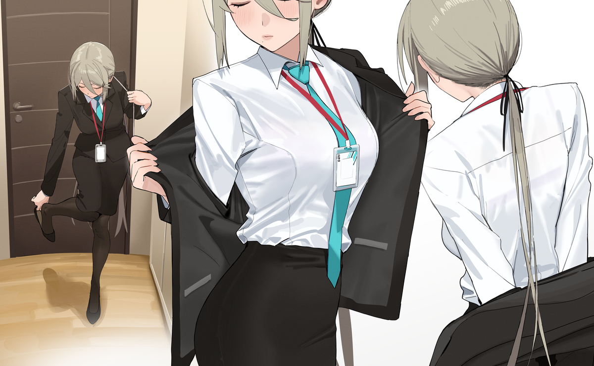 This is a pixiv picture whose title is Mei-chan⑭/Back from work Edition.