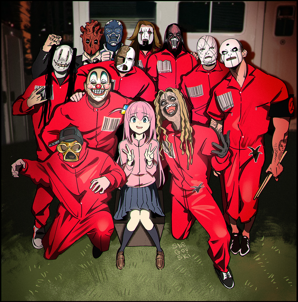 This is a pixiv picture whose title is dream crossover.