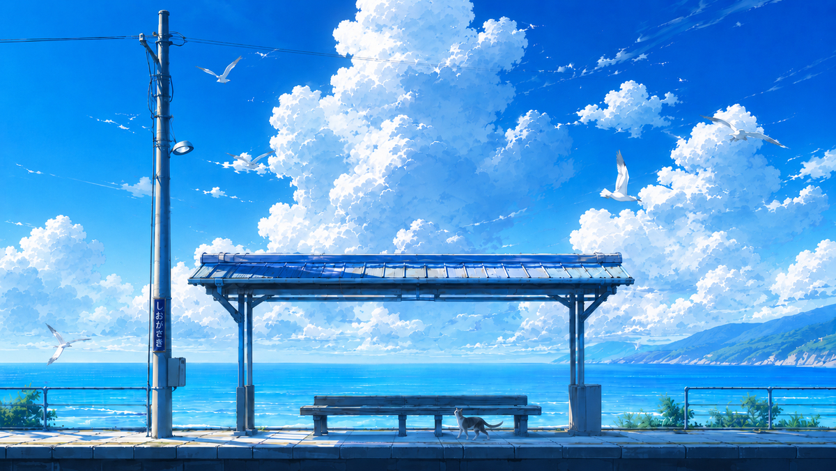 This is a pixiv picture whose title is Near Sea.