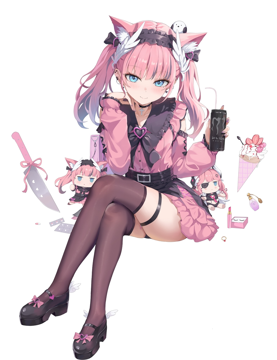 This is a pixiv picture whose title is 🖤.