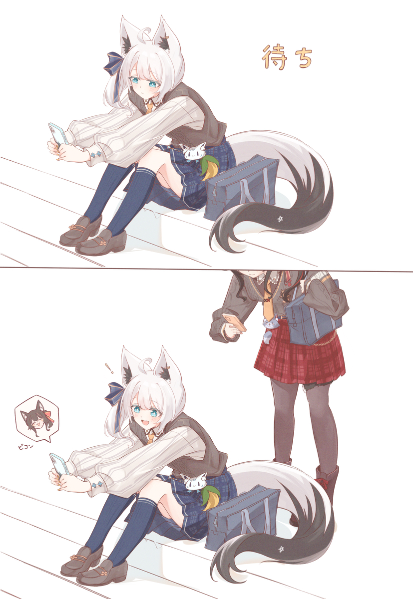 This is a pixiv picture whose title is 待ち人.