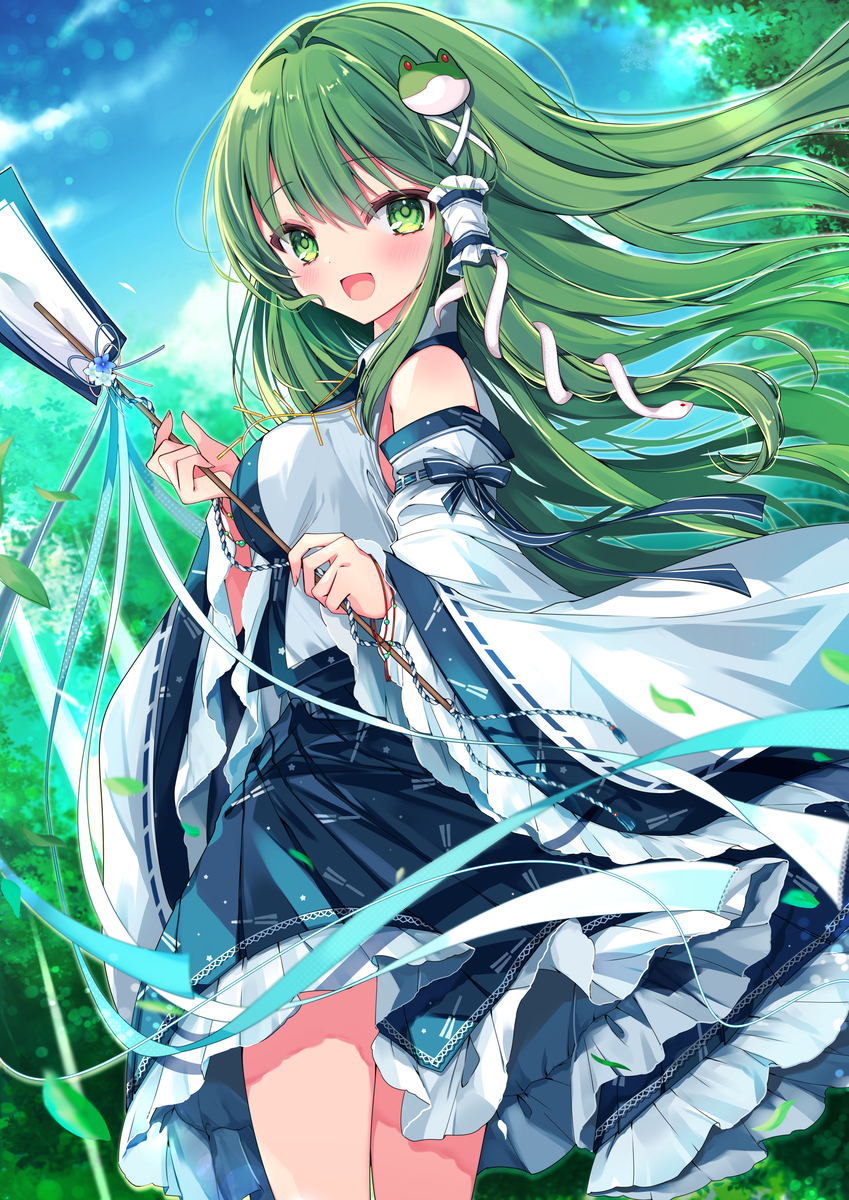 This is a pixiv picture whose title is 早苗さん.