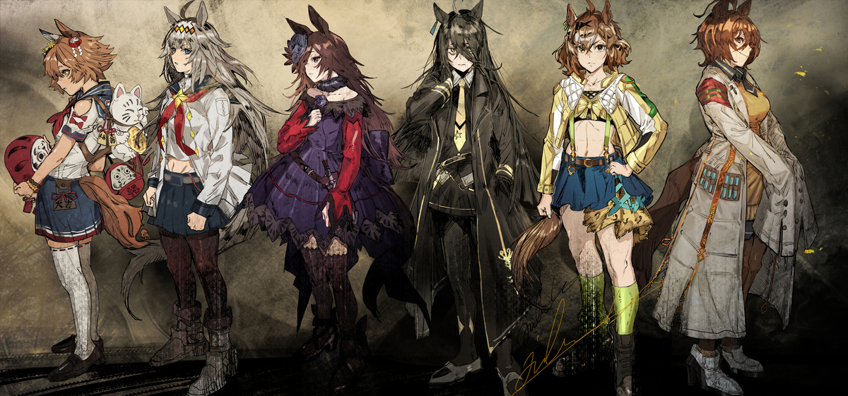This is a pixiv picture whose title is 立ち絵集合.
