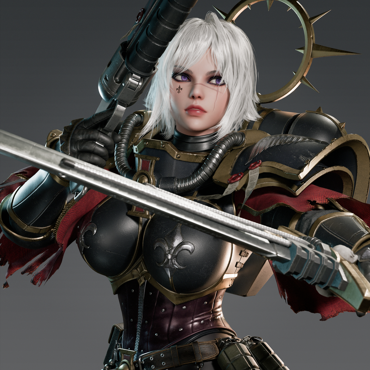 This is a pixiv picture whose title is Sister Lacrima Battle Stances.