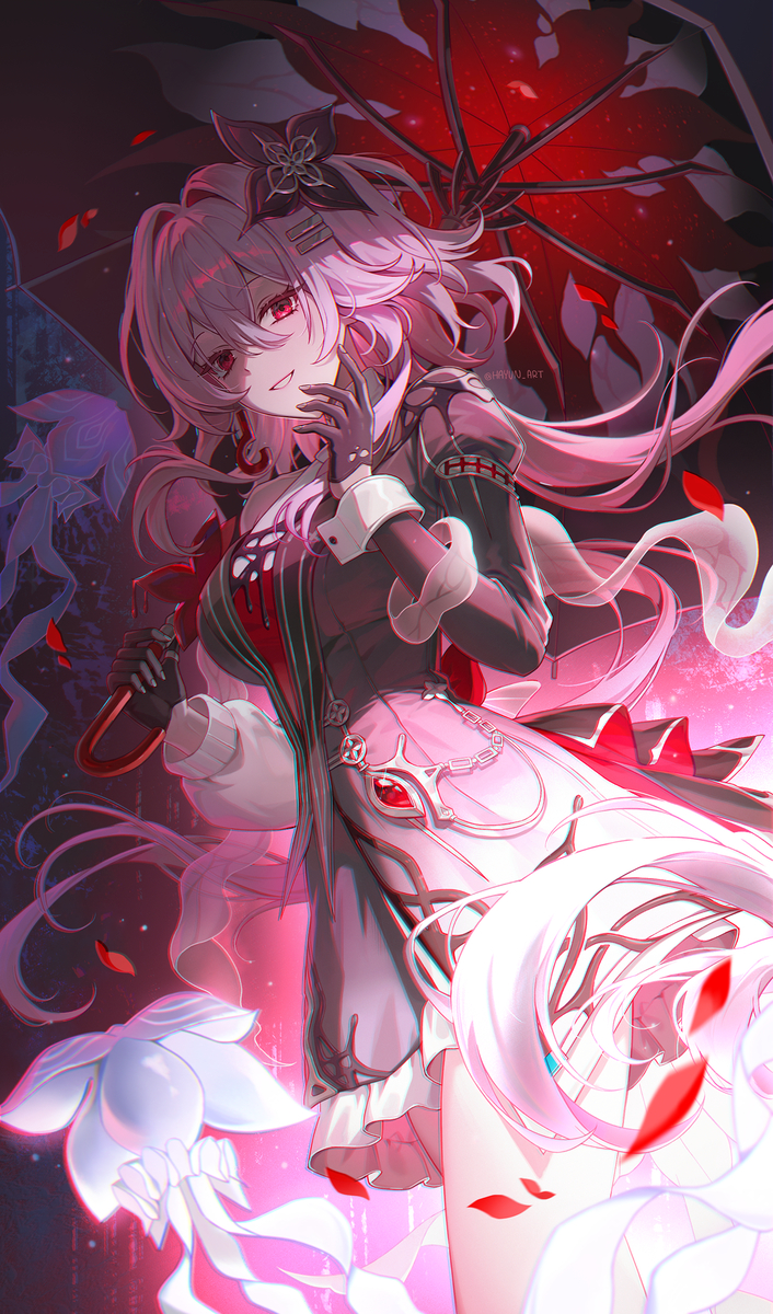 This is a pixiv picture whose title is 長夜月.