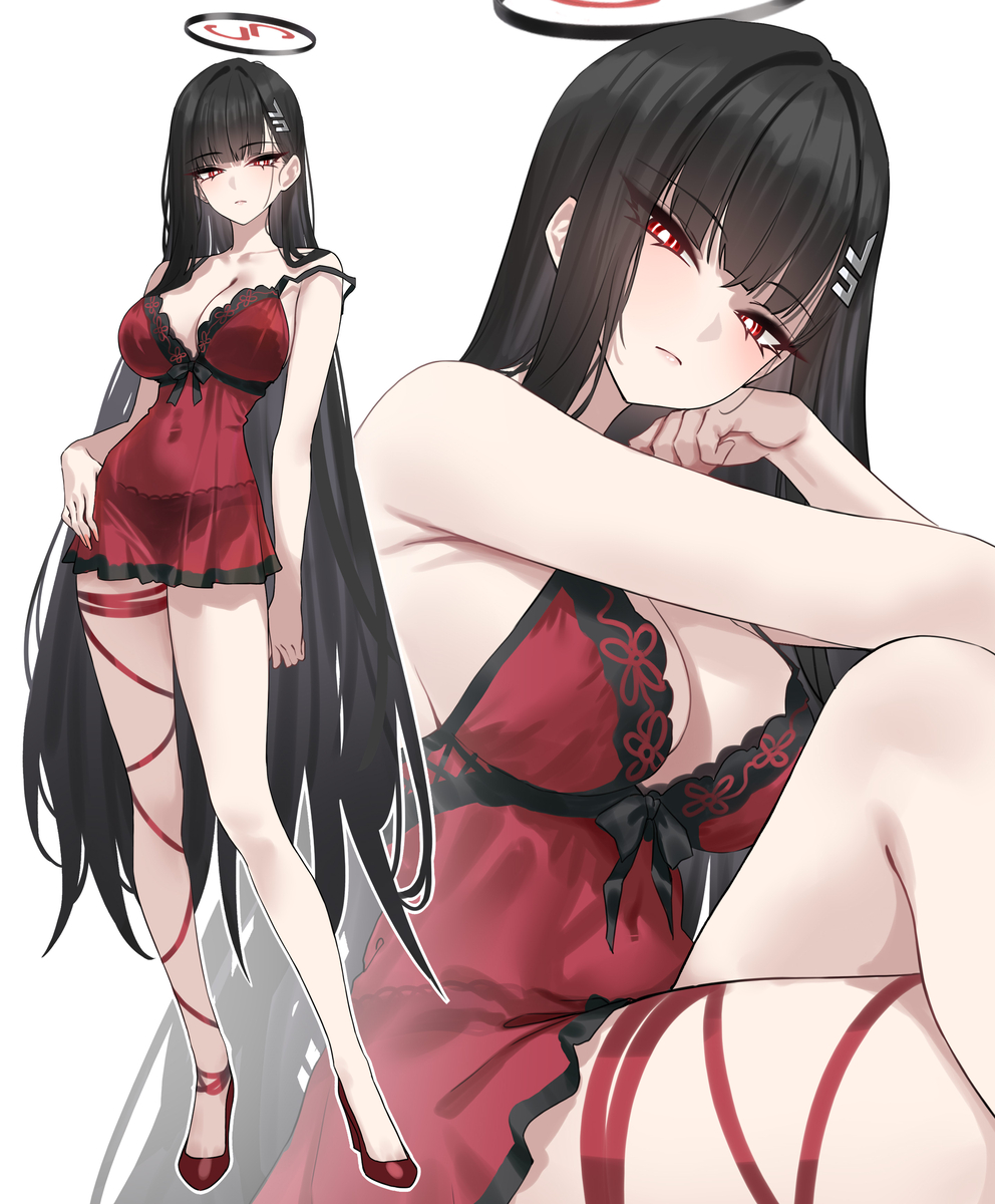 This is a pixiv picture whose title is red.