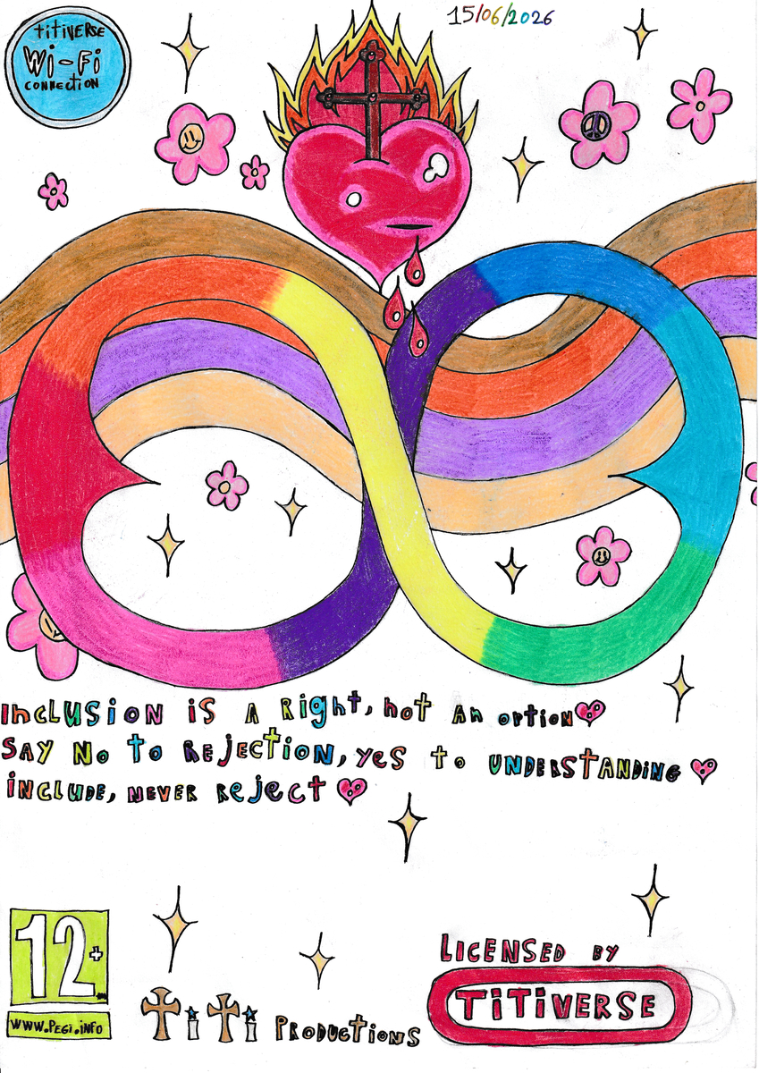This is a pixiv picture whose title is Happy Neurodivergent Pride Month.