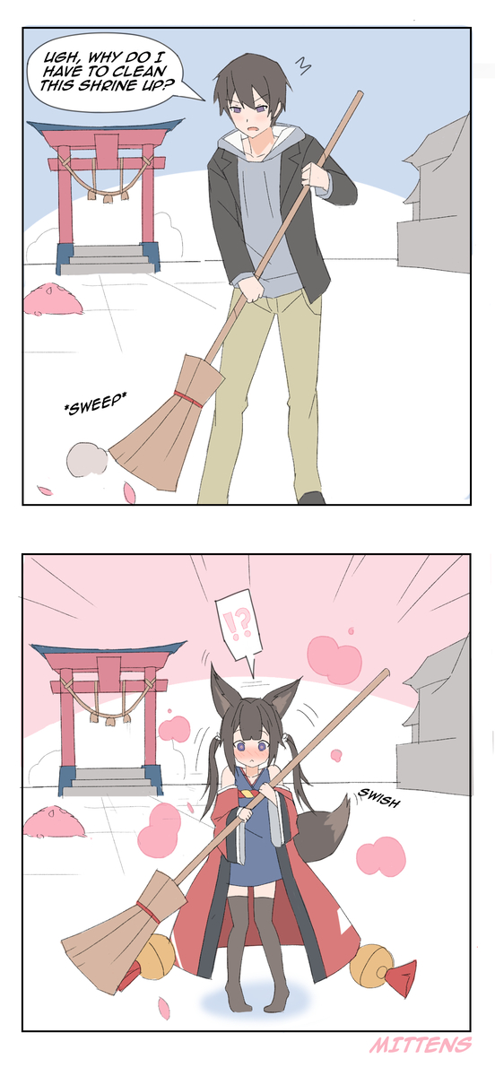 This is a pixiv picture whose title is Fox shrinegirl TGAR.