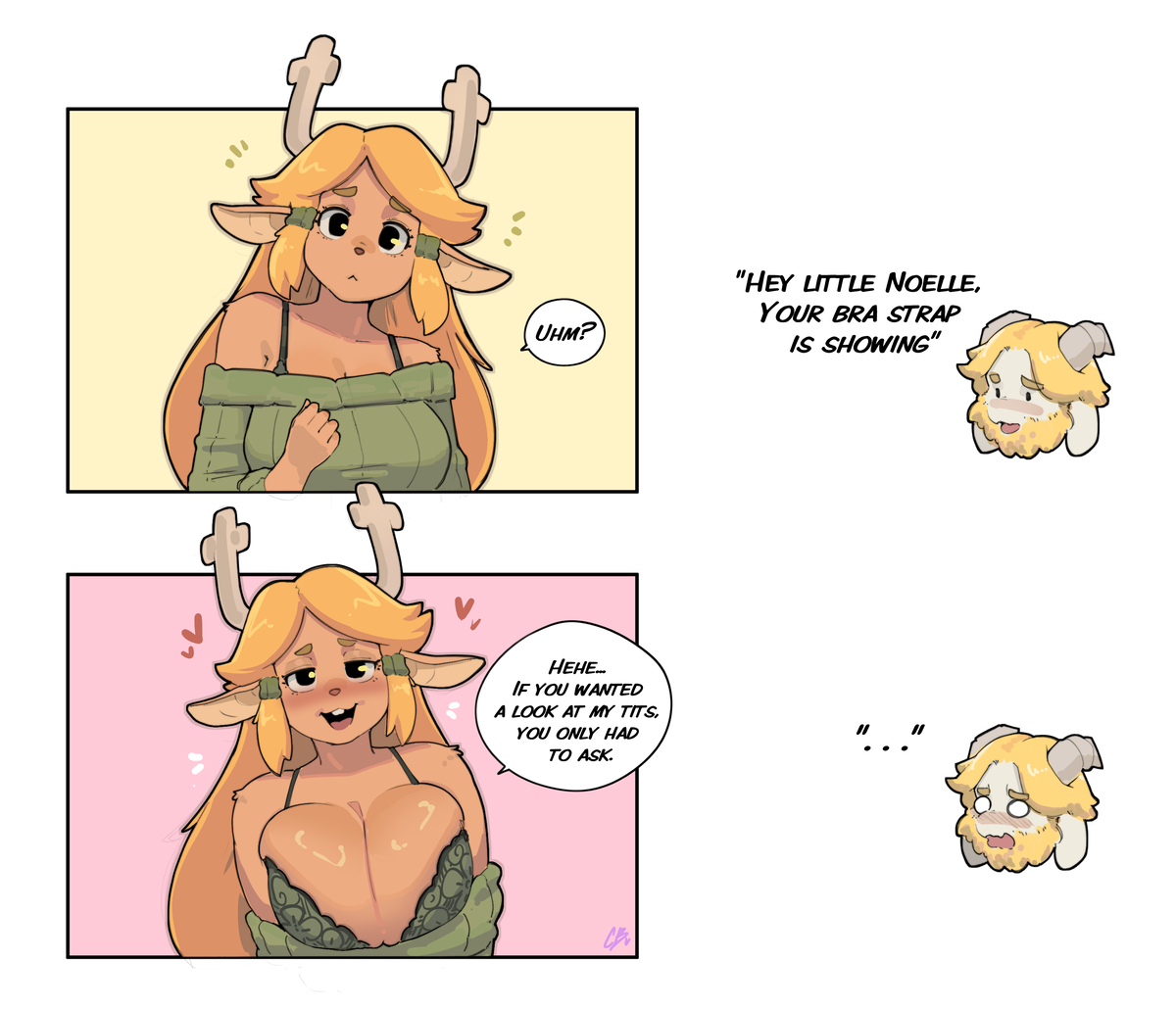 This is a pixiv picture whose title is Naughty deer 🥵🦌.