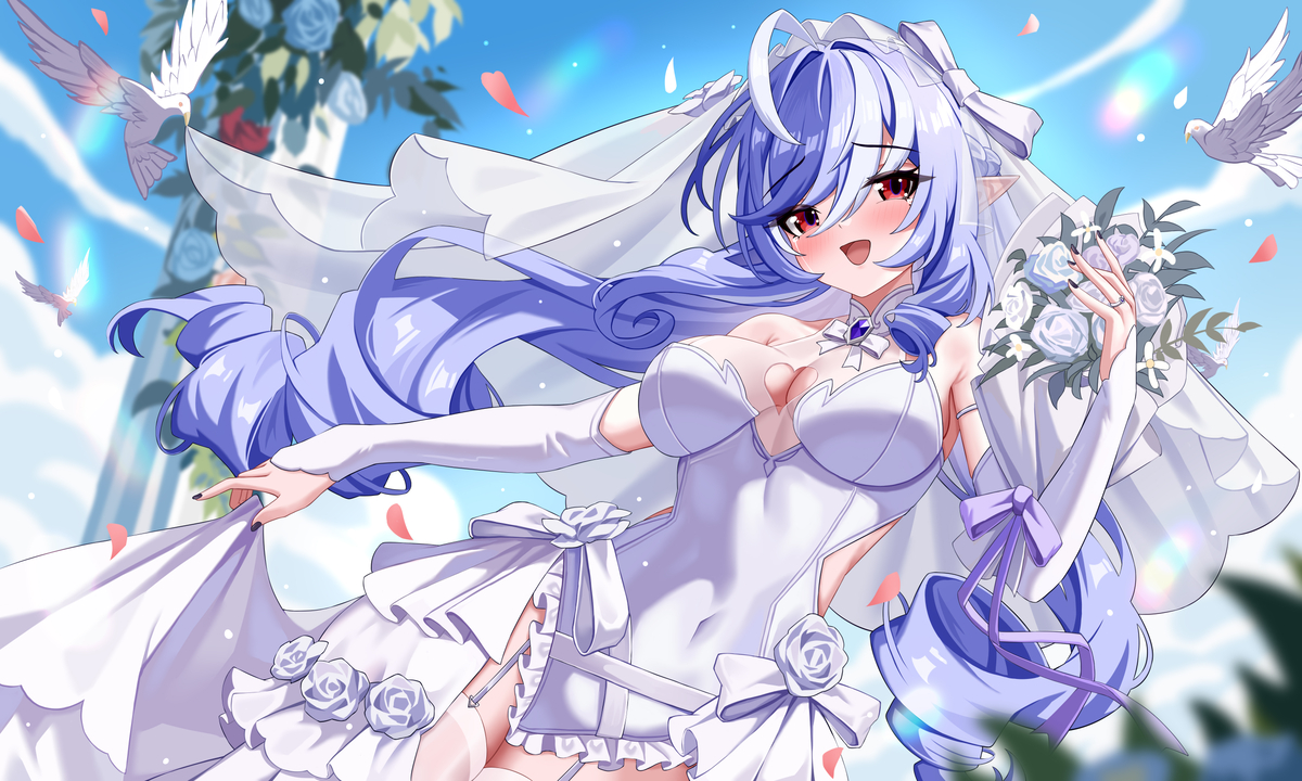 This is a pixiv picture whose title is 薇薇安花嫁.