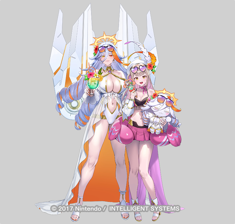 This is a pixiv picture whose title is 【お仕事】ＦＥヒーローズ『きらめく常夏女神 バルドル』.