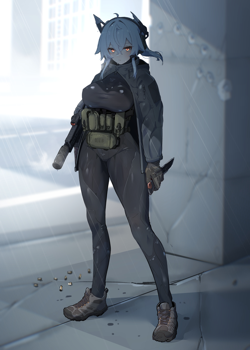 This is a pixiv picture whose title is 護衛中のM004さん.