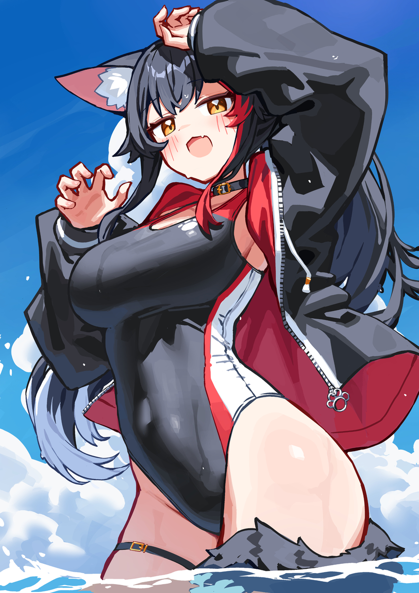 This is a pixiv picture whose title is 水着ミオちゃん！.