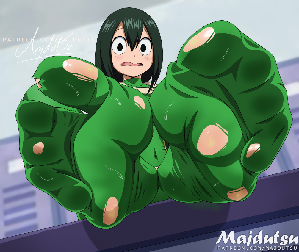 This is a pixiv picture whose title is Tsuyu Asui Feet.