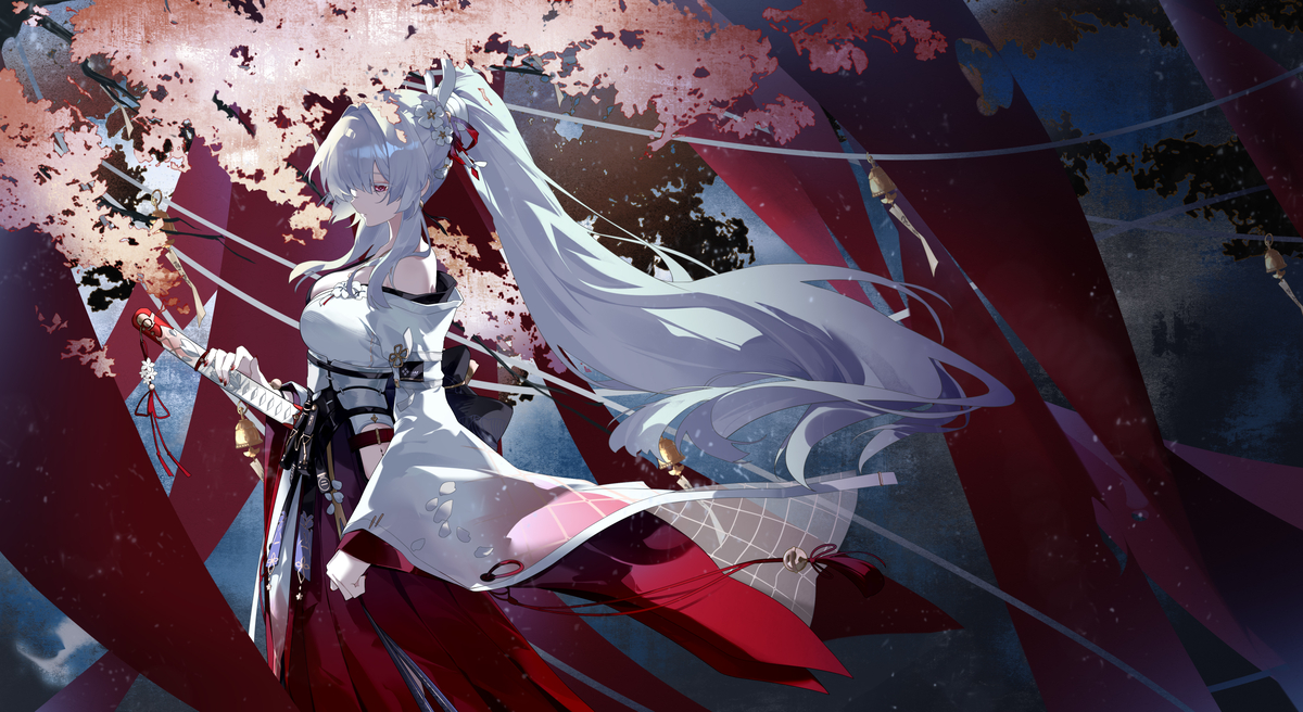 This is a pixiv picture whose title is 绯雪.