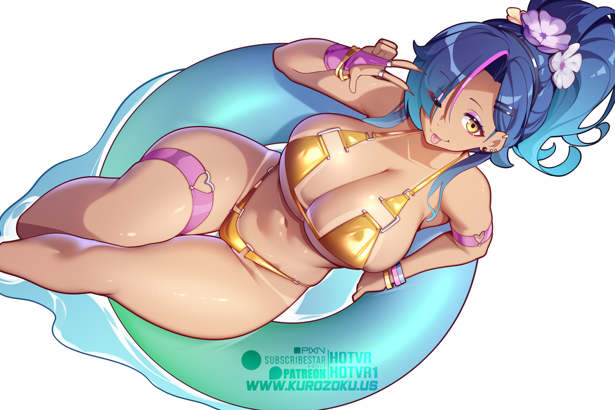 This is a pixiv picture whose title is Zoey posing her new bikini..