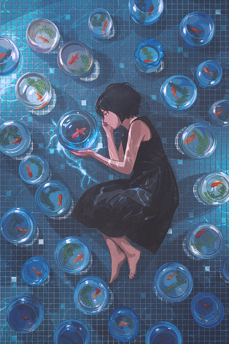 This is a pixiv picture whose title is うつつの底で.