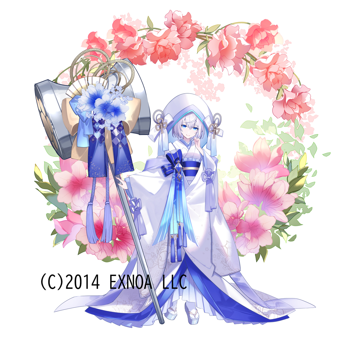 This is a pixiv picture whose title is 【花嫁衣装】大垣城.