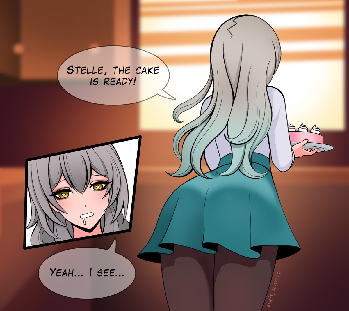 This is a pixiv picture whose title is Baking.