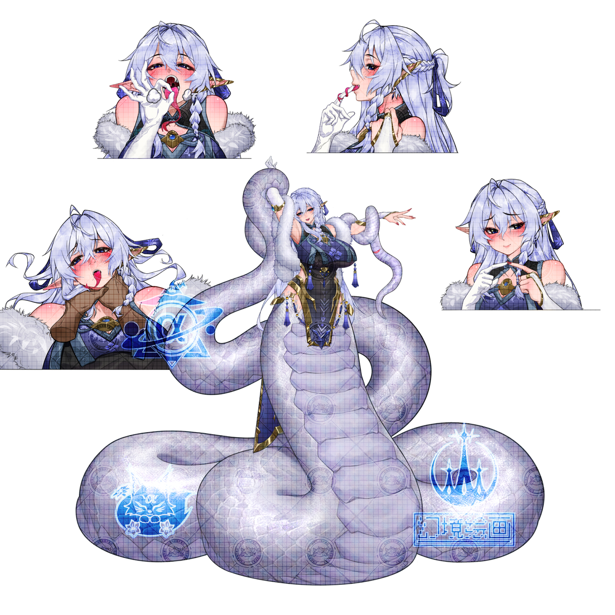 This is a pixiv picture whose title is 超大号的白蛇神大人.