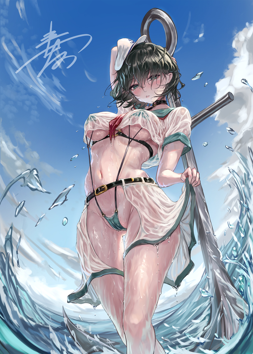 This is a pixiv picture whose title is スリングな水着村紗.