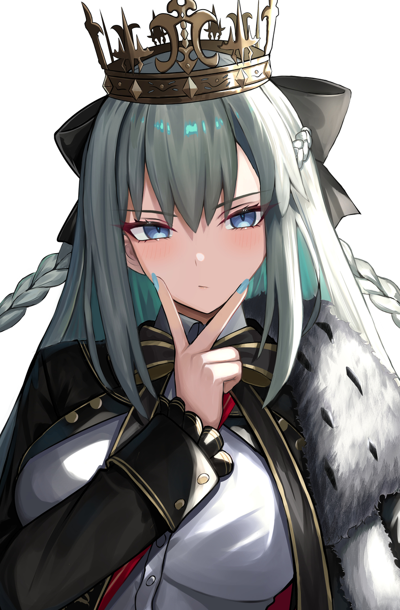 This is a pixiv picture whose title is 生徒会長モルガン👑.