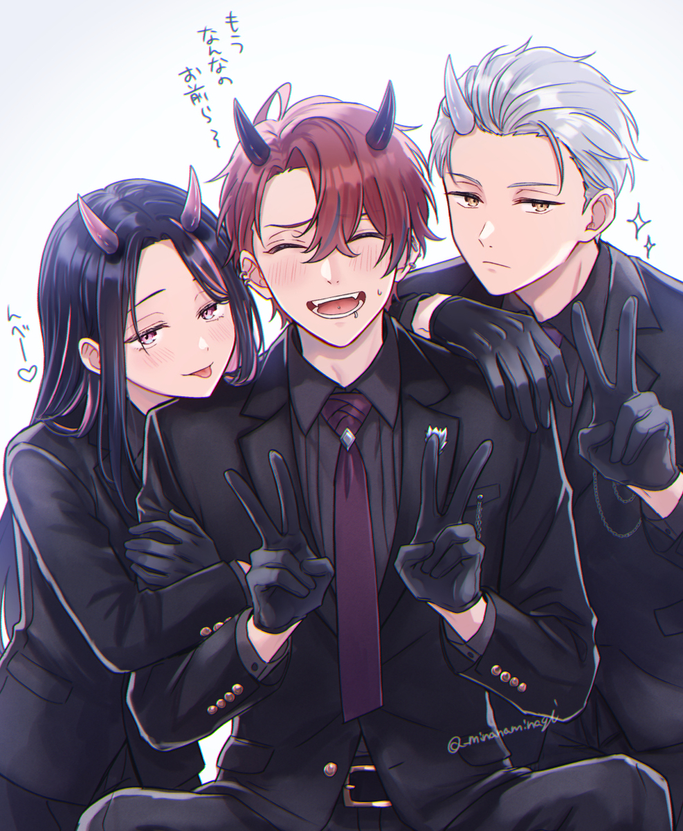 This is a pixiv picture whose title is 黒鬼✌.