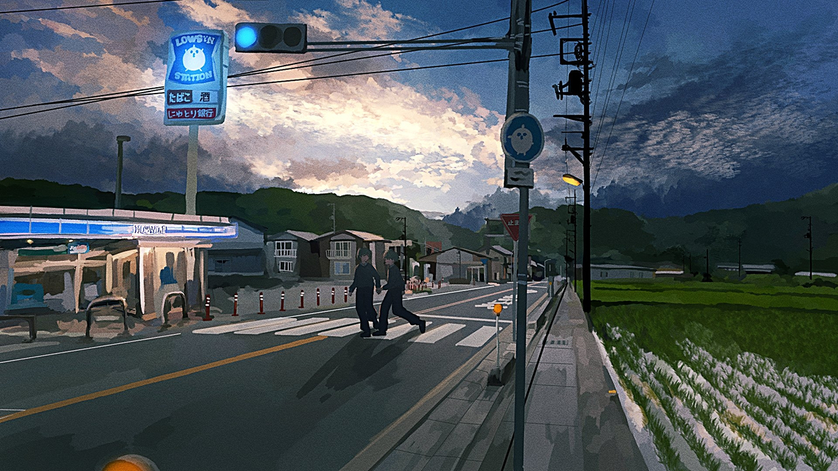 This is a pixiv picture whose title is コンビニ.