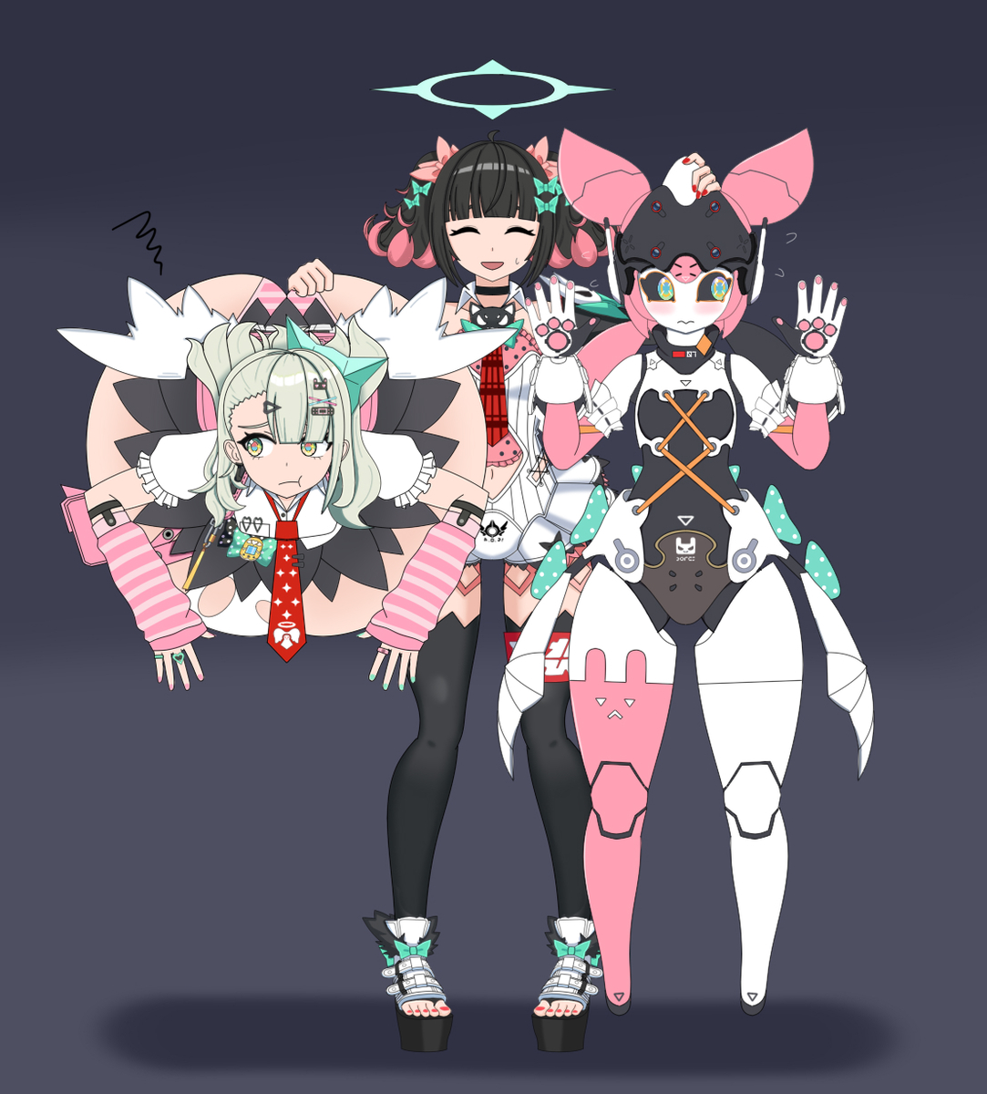 This is a pixiv picture whose title is 南宮羽 平面化.